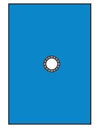 Покриття 100х 80 см, операційне офтальмологічне з адгезивним операційним отв. д.7 см, СМС 35 г/м2, стерильне, одн.вик.,ТМ «АХІЛЛ»